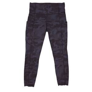 Lululemon Fast and Free Tight II Camo Deep Coal Multi Sz 8